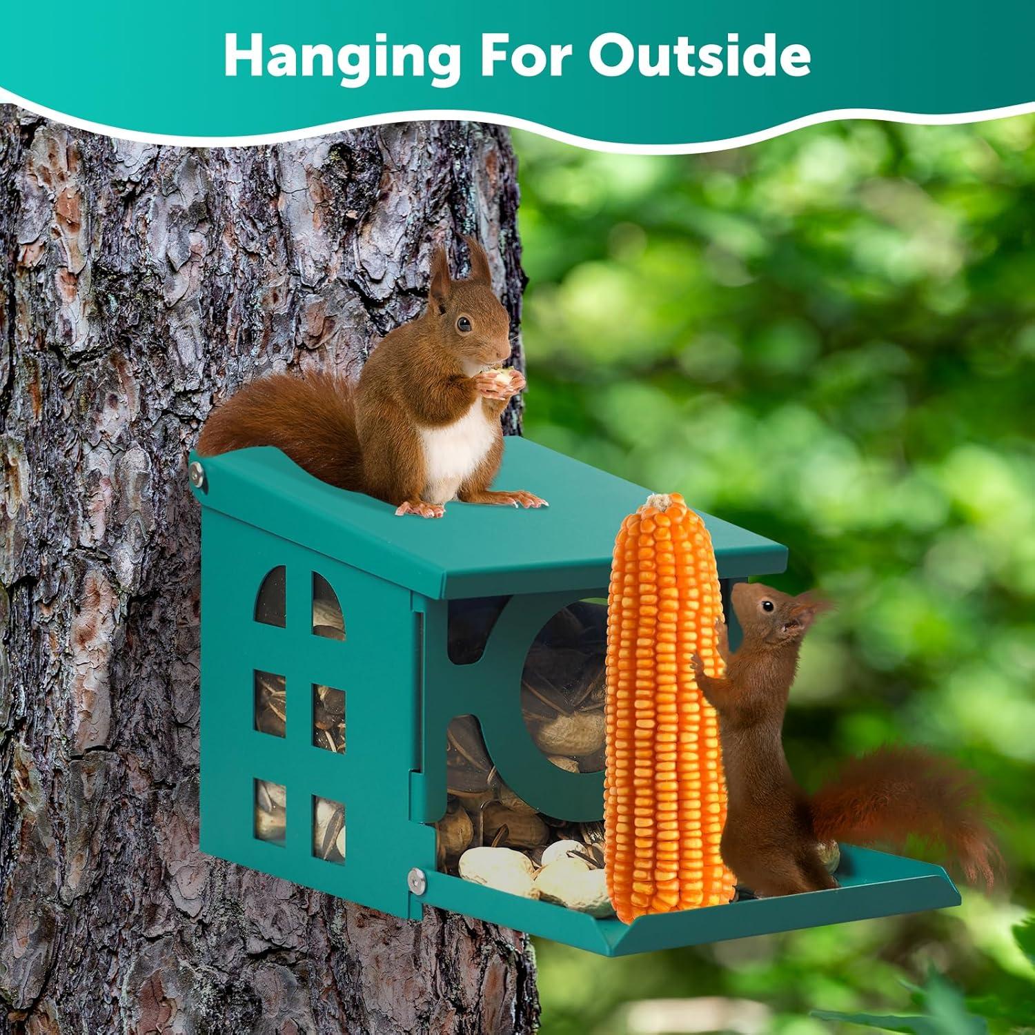 Comedero Colgante para Ardillas KLBWWA de Metal Resistente