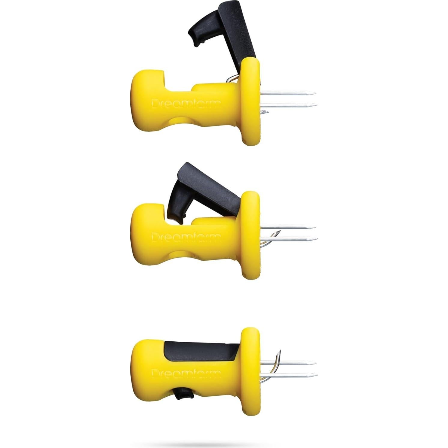 Soportes de Mazorcas Dreamfarm Lockorns Amarillo/Negro - 4 Pares