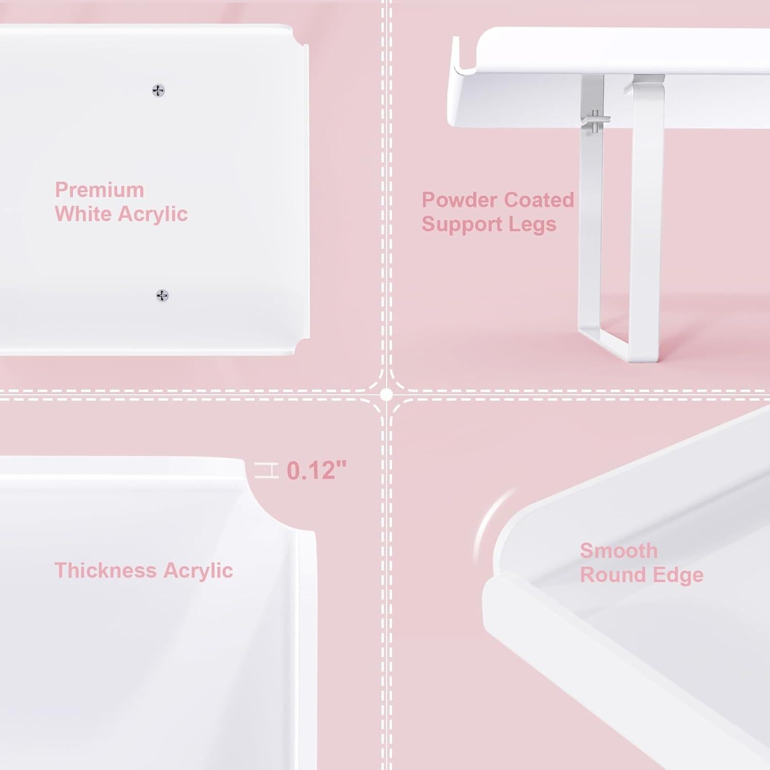 Soporte para Cupcakes Bakzon 3 Niveles Acrílico Blanco Hierro