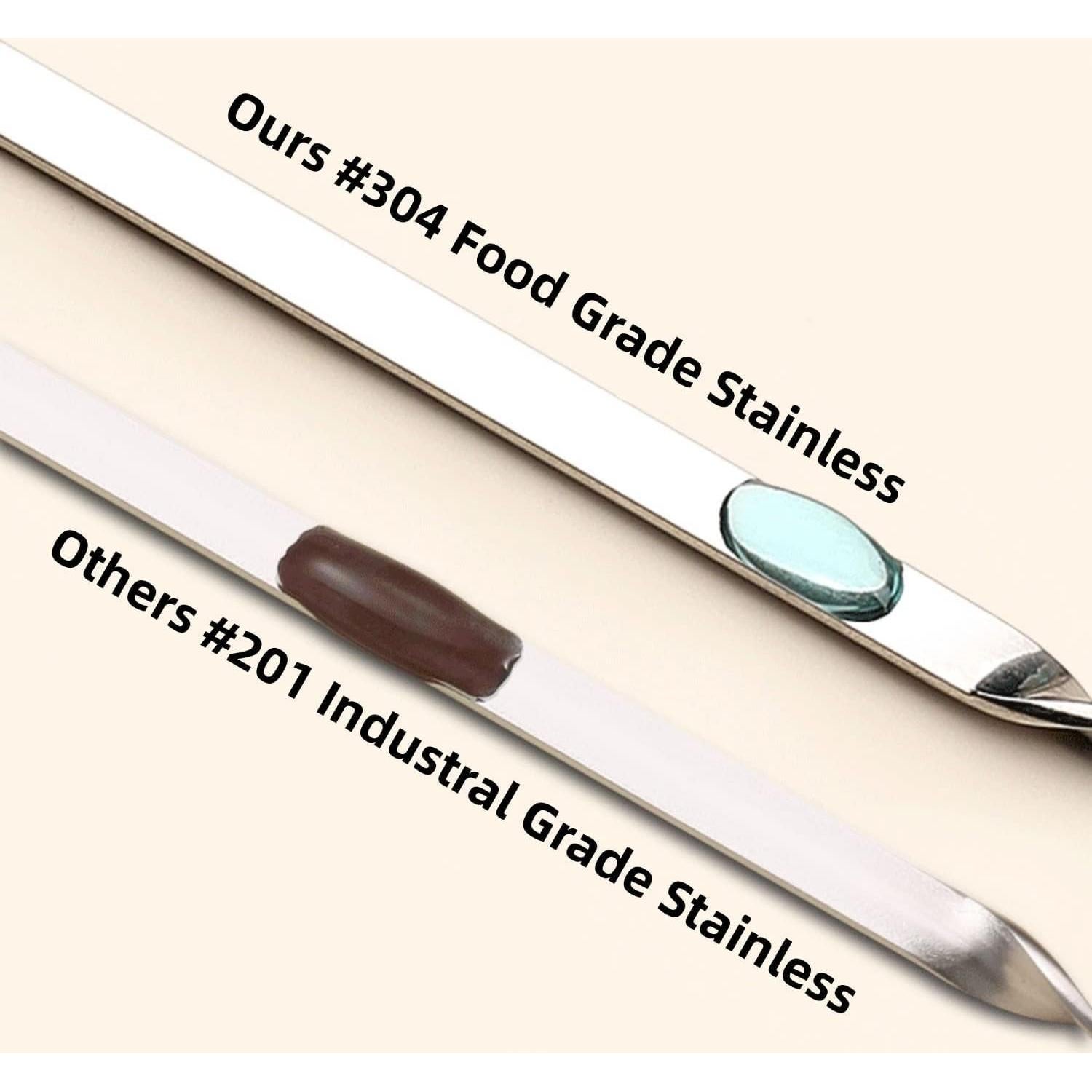 Pinchos de Kebab Reutilizables WILLBBQ 20PCS 33.5 cm Acero Inoxidable