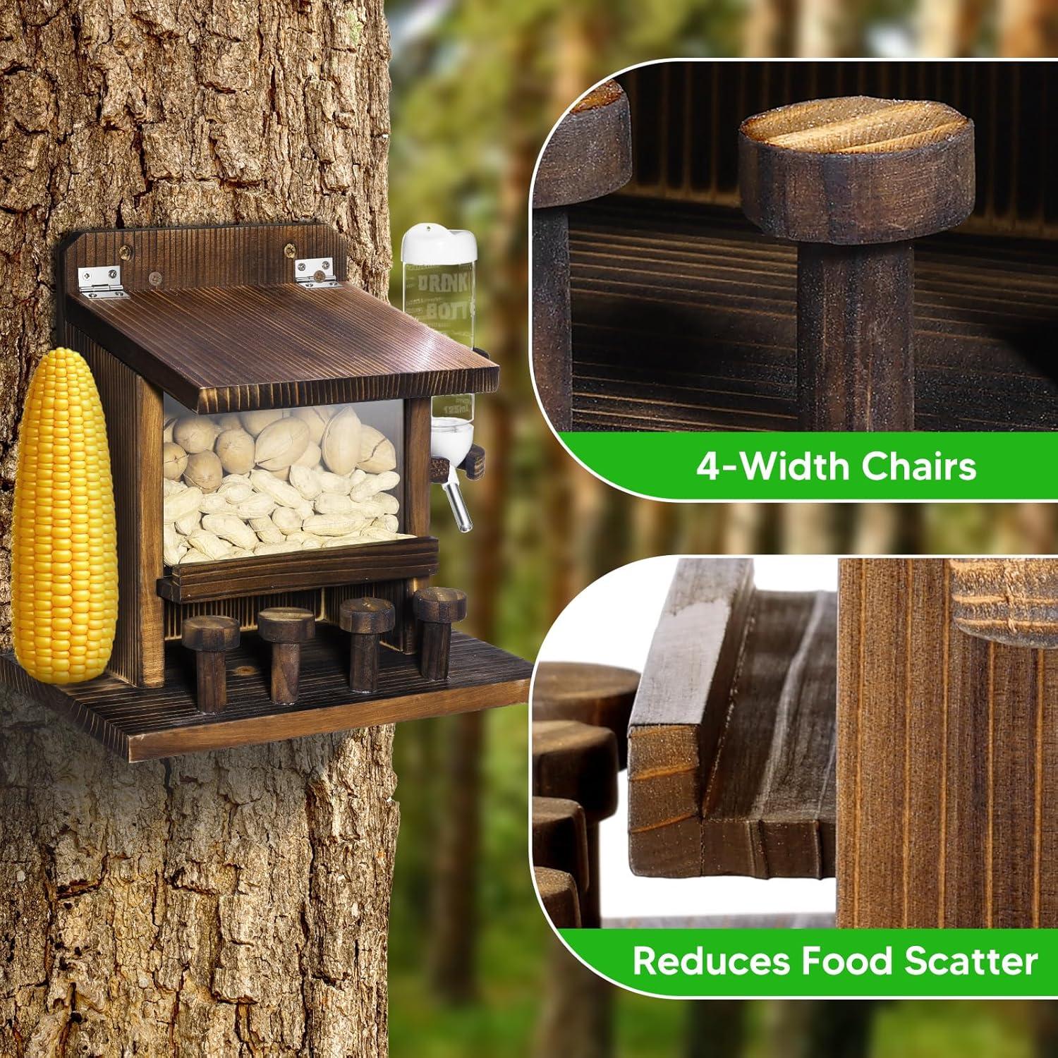 Comedero para Ardillas AFOROEOA con Agua y Madera 125ml