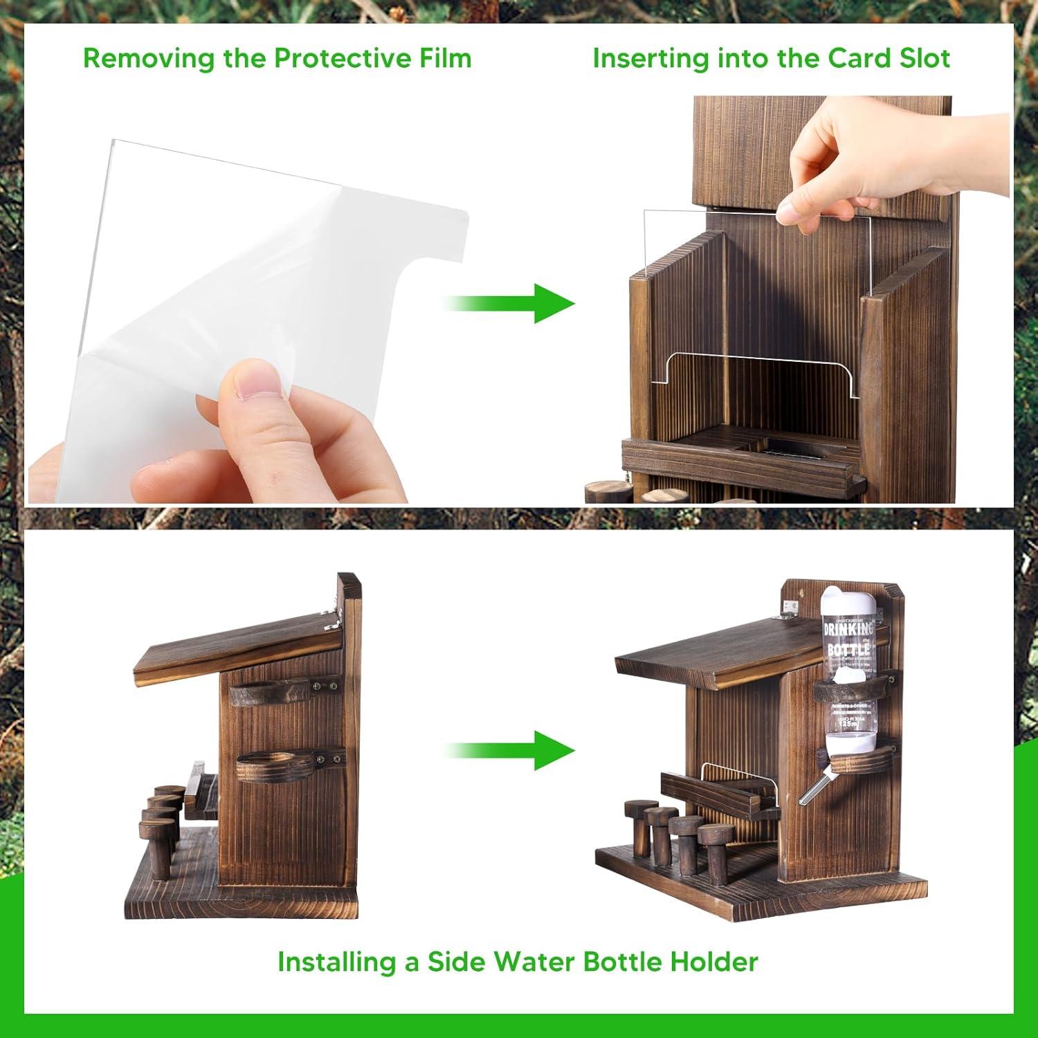 Comedero para Ardillas AFOROEOA con Agua y Madera 125ml