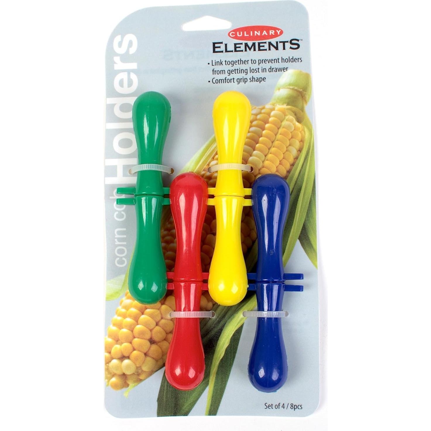 Soportes de maíz de acero inoxidable Elementos Culinarios - Set de 8