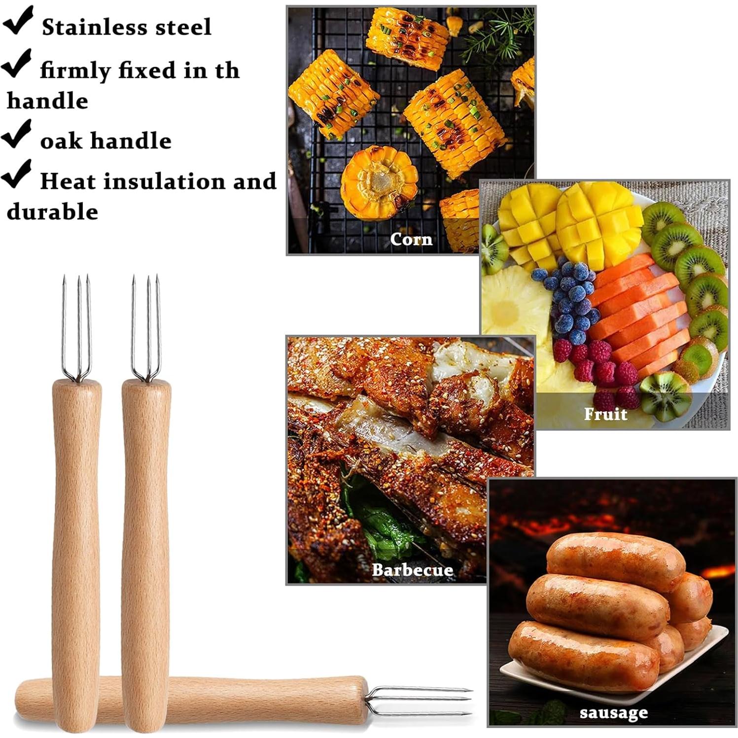 Juego de Sujetadores de Maíz CHWAIKA 12 Piezas Acero Inoxidable