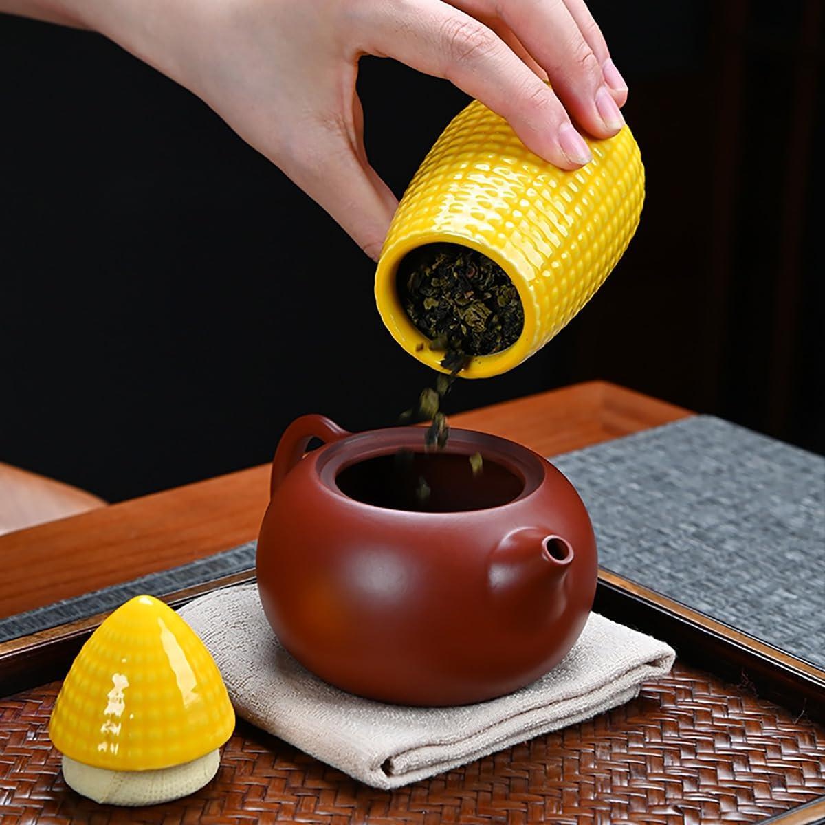 Tarro de Cerámica en Forma de Maíz KISWIAR 40g Amarillo