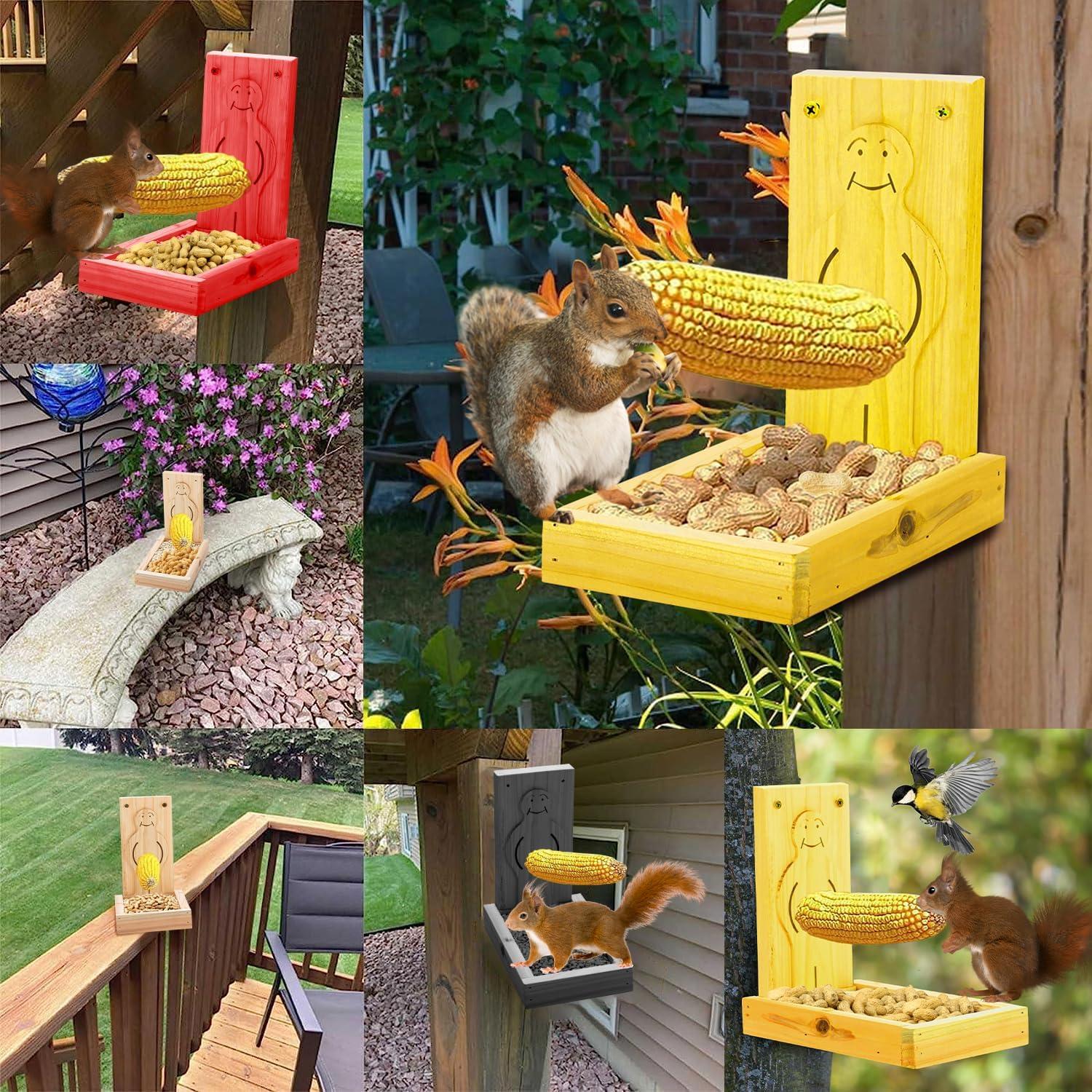 Alimentador de Ardillas CEDAR ALPHA Orgulloso Hombre Madera