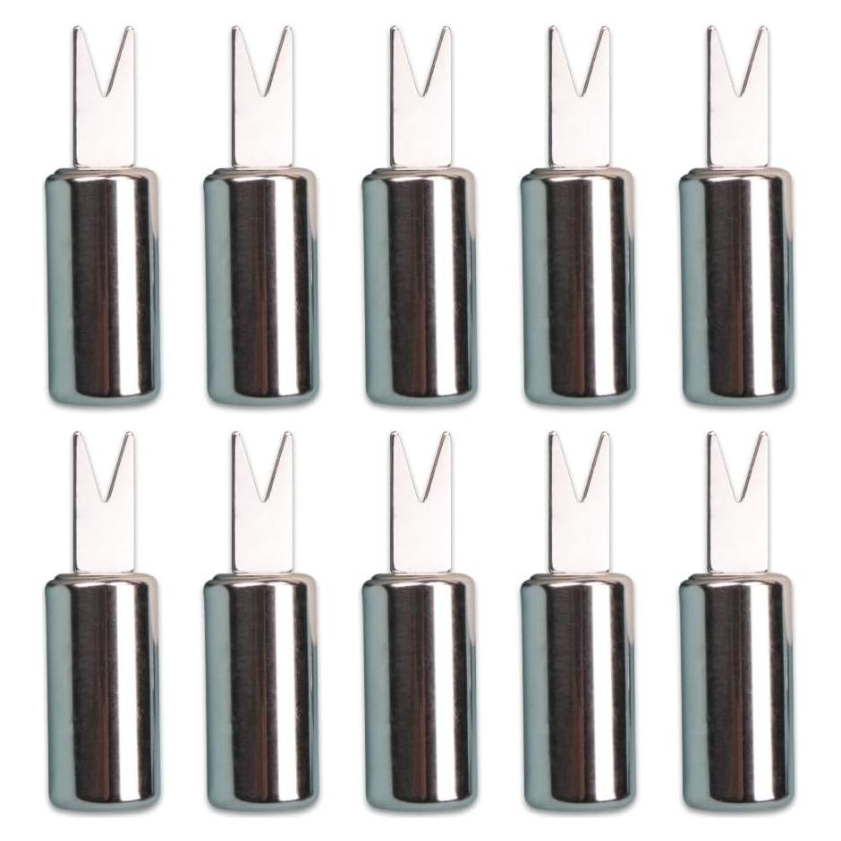 10 Sujetadores de Mazorcas de Maíz ZORZA Acero Inoxidable