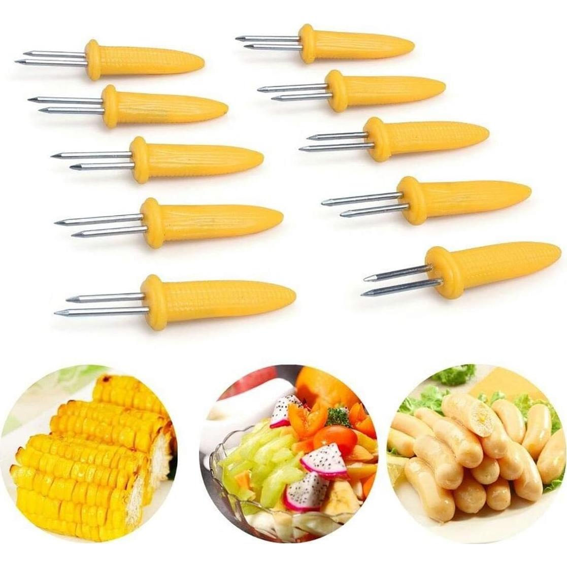 Paquete de 10 Sujetadores de Mazorcas de Maíz UpTuoLi Acero Inoxidable