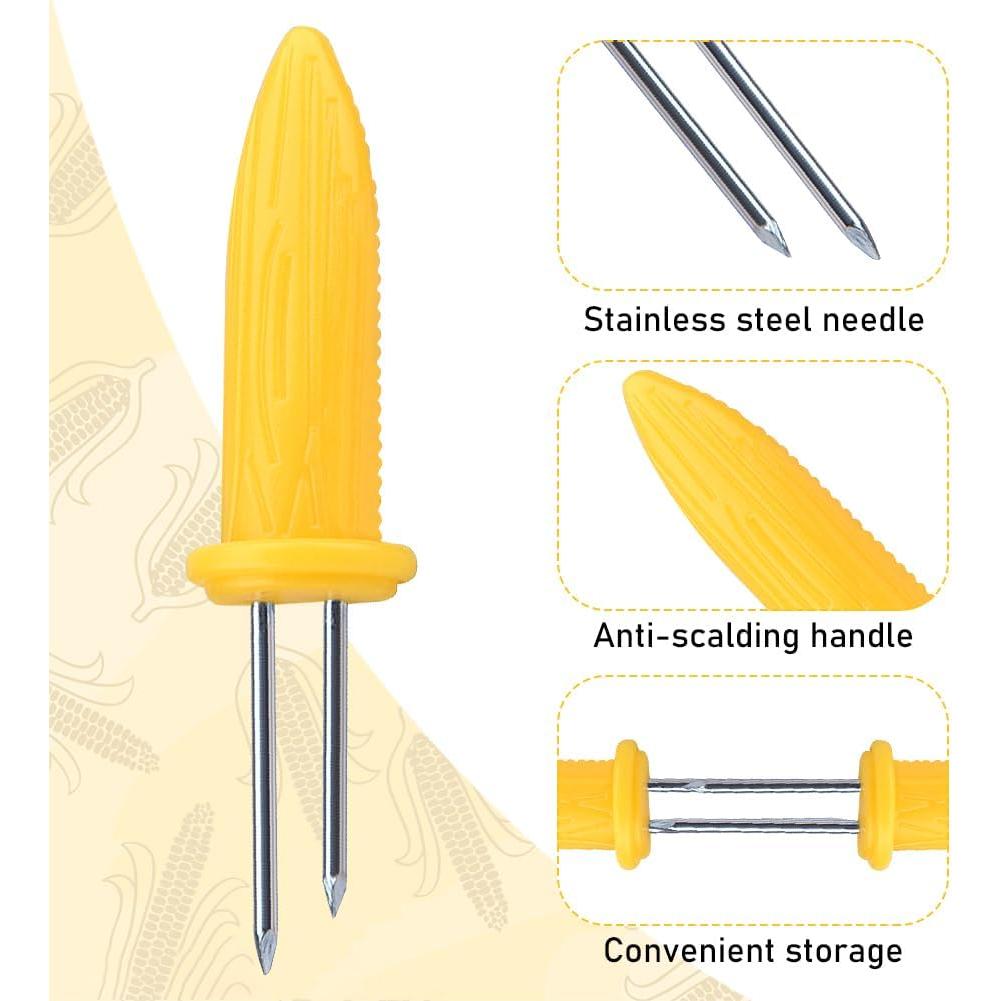 Juego de Platos y Sujetadores de Mazorcas de Maíz CALIDAKA - 30 Piezas