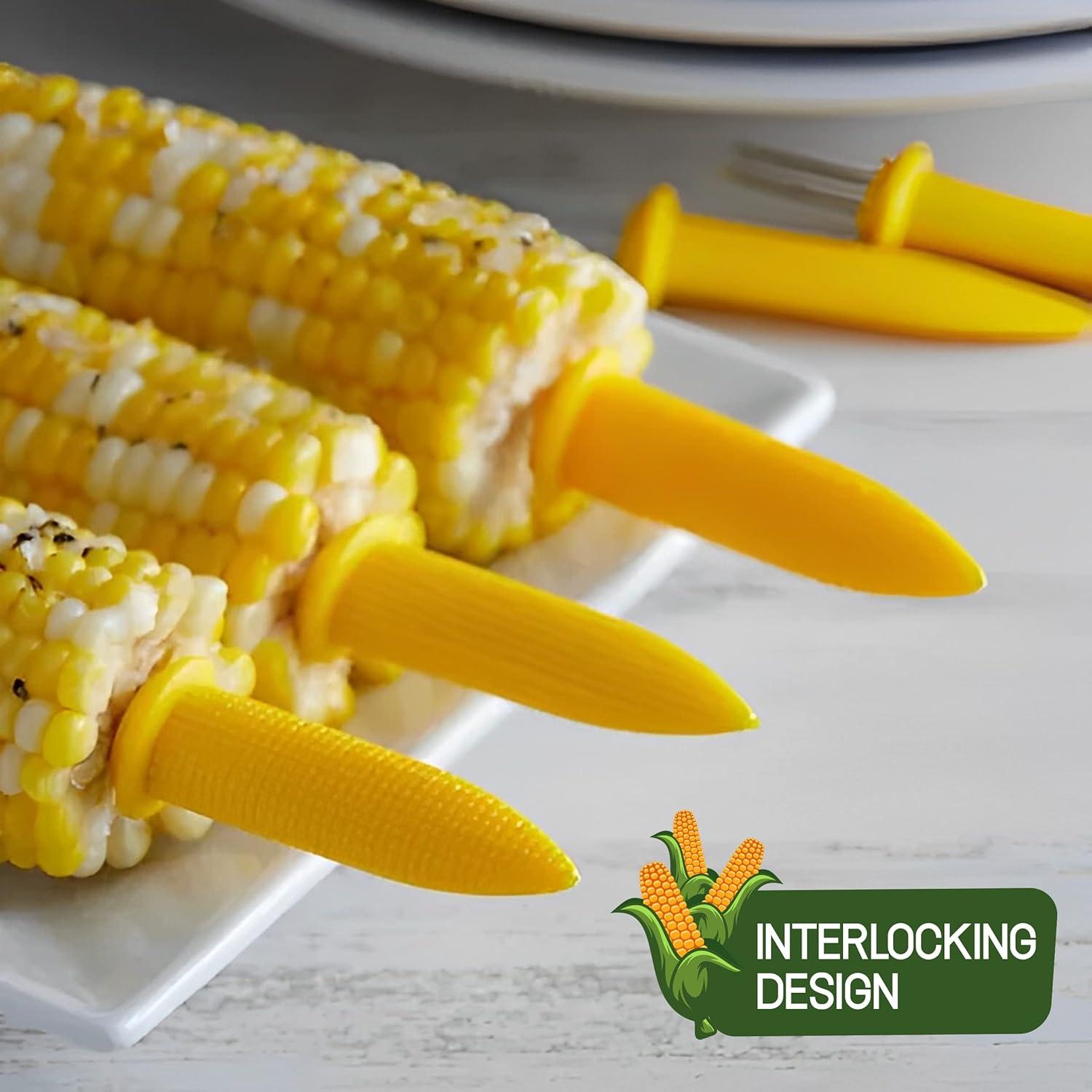 Conjunto de Brochetas de Maíz Alpine Cuisine 8 Piezas Acero Inoxidable