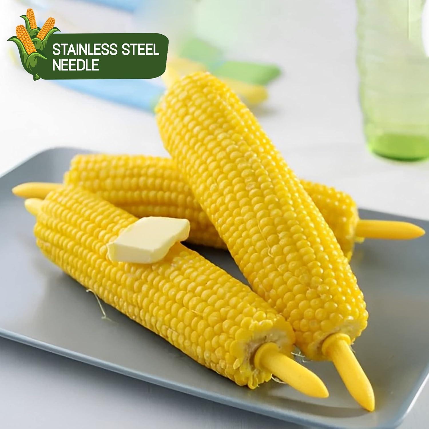 Conjunto de Brochetas de Maíz Alpine Cuisine 8 Piezas Acero Inoxidable