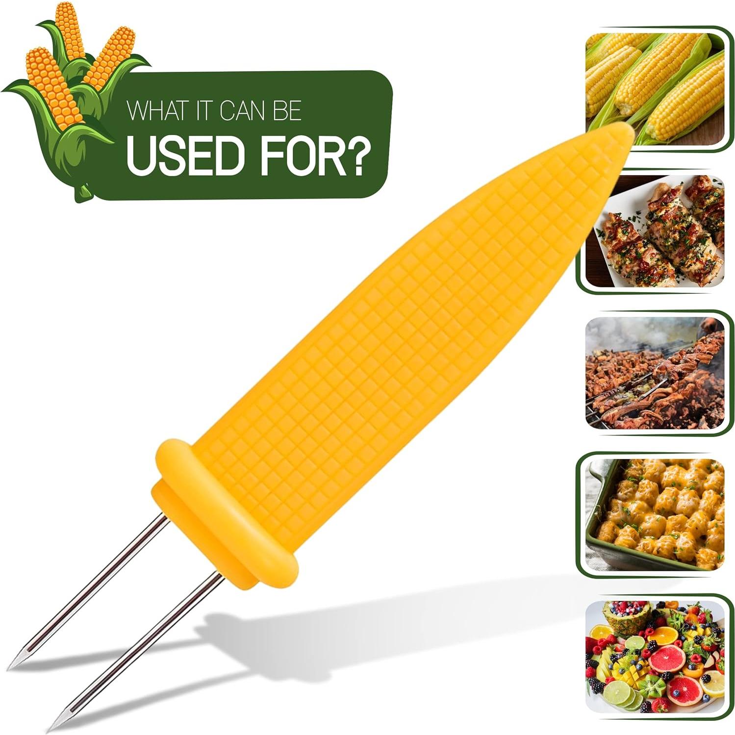 Conjunto de Brochetas de Maíz Alpine Cuisine 8 Piezas Acero Inoxidable