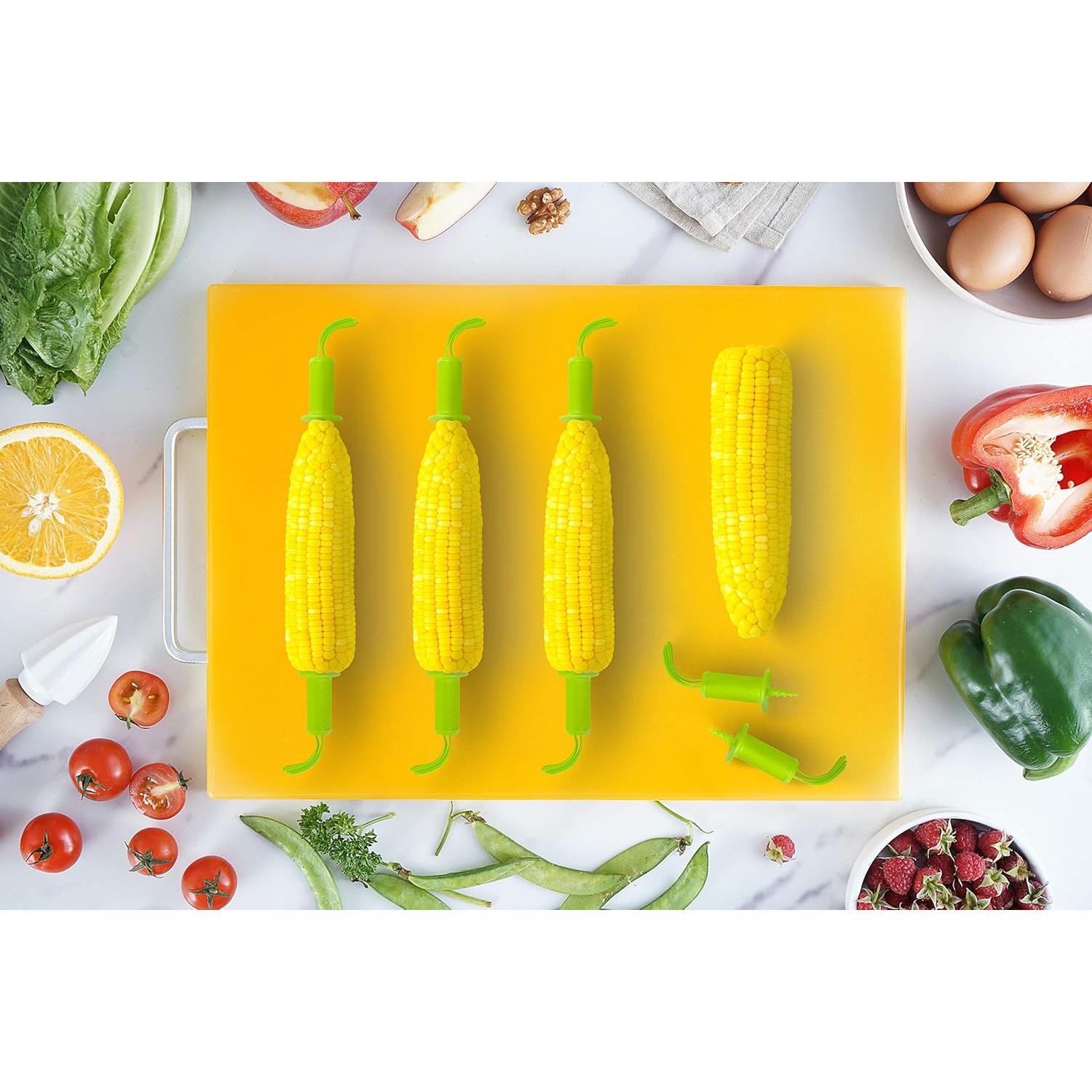 Soporte de Maíz Jumbo Fox Run Verde - Juego de 8 Piezas