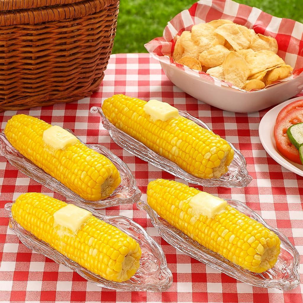 Set de 4 Platos de Maíz HIC Kitchen, Sin BPA, 26.67 cm