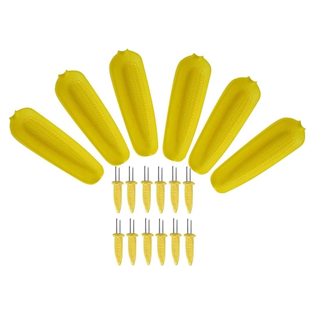 Juego de Platos y Pinchos para Mazorcas de Maíz Chef Craft - 18 Piezas