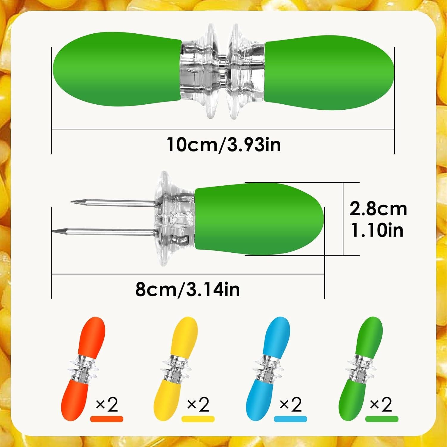 16 Piezas Sujetadores de Maíz Acero Inoxidable ZMFeng