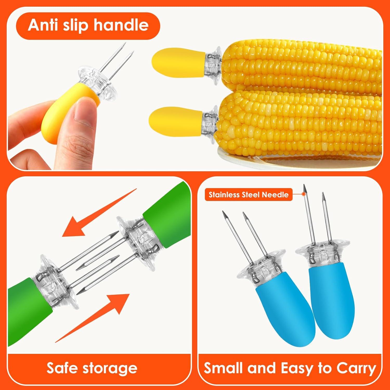 16 Piezas Sujetadores de Maíz Acero Inoxidable ZMFeng