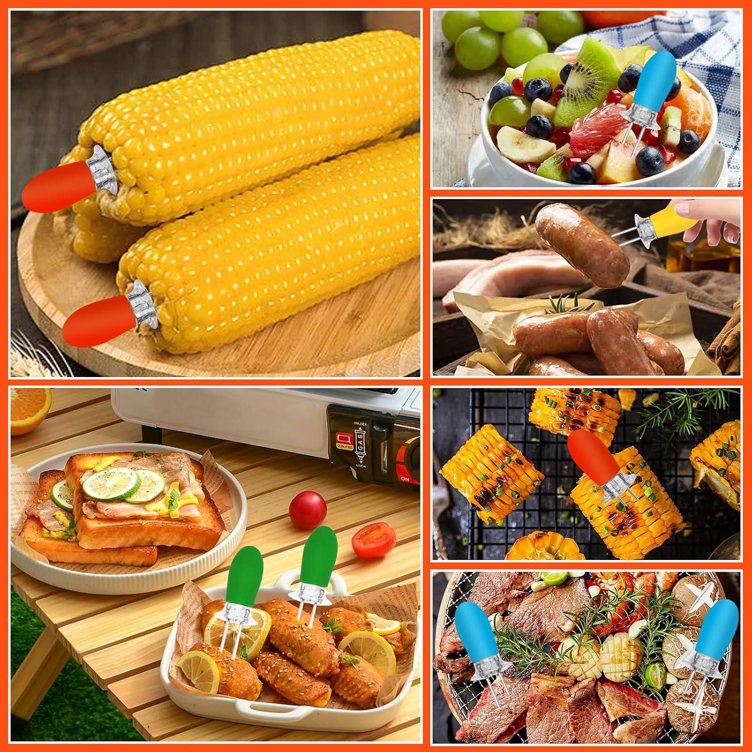 16 Piezas Sujetadores de Maíz Acero Inoxidable ZMFeng