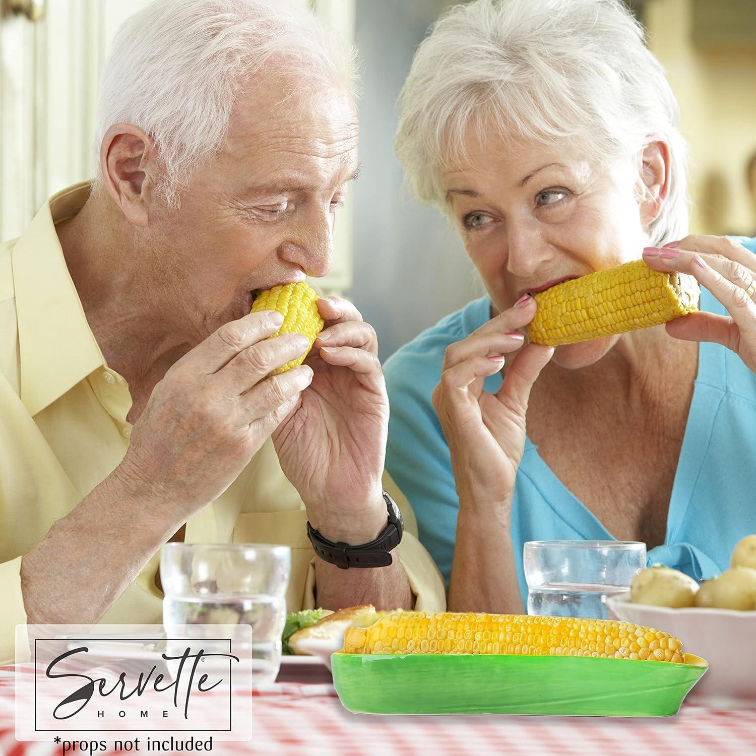 Plato de Cerámica en Forma de Mazorca Servette Home 21.6 cm