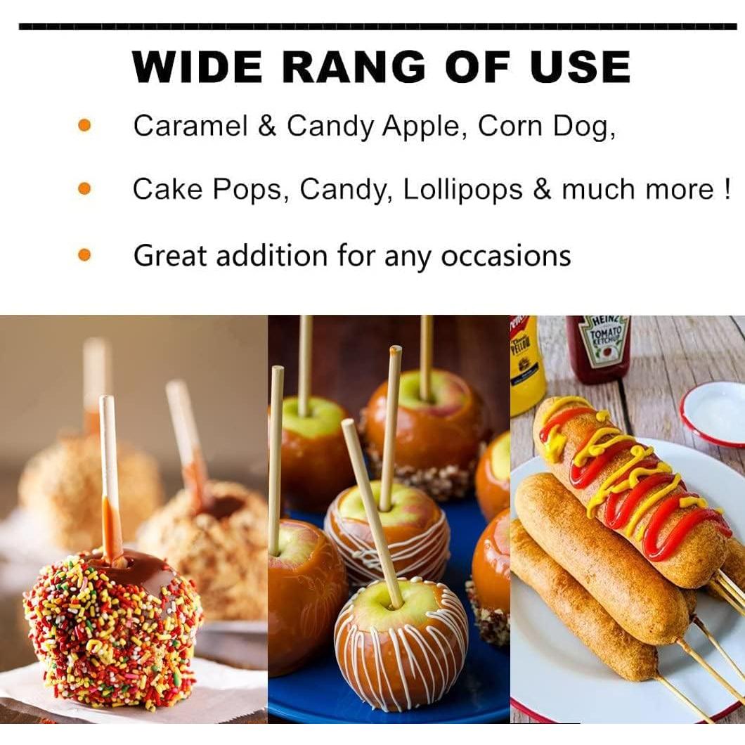 150 Palitos de Caramelo de Bambú YESTOO 14 cm Gruesos 5 mm