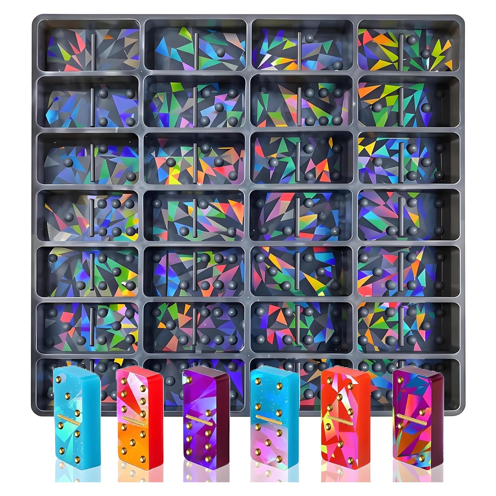 Molde de Dominó de Silicona Gasusen para Resina Epóxica 20.8x19.3cm