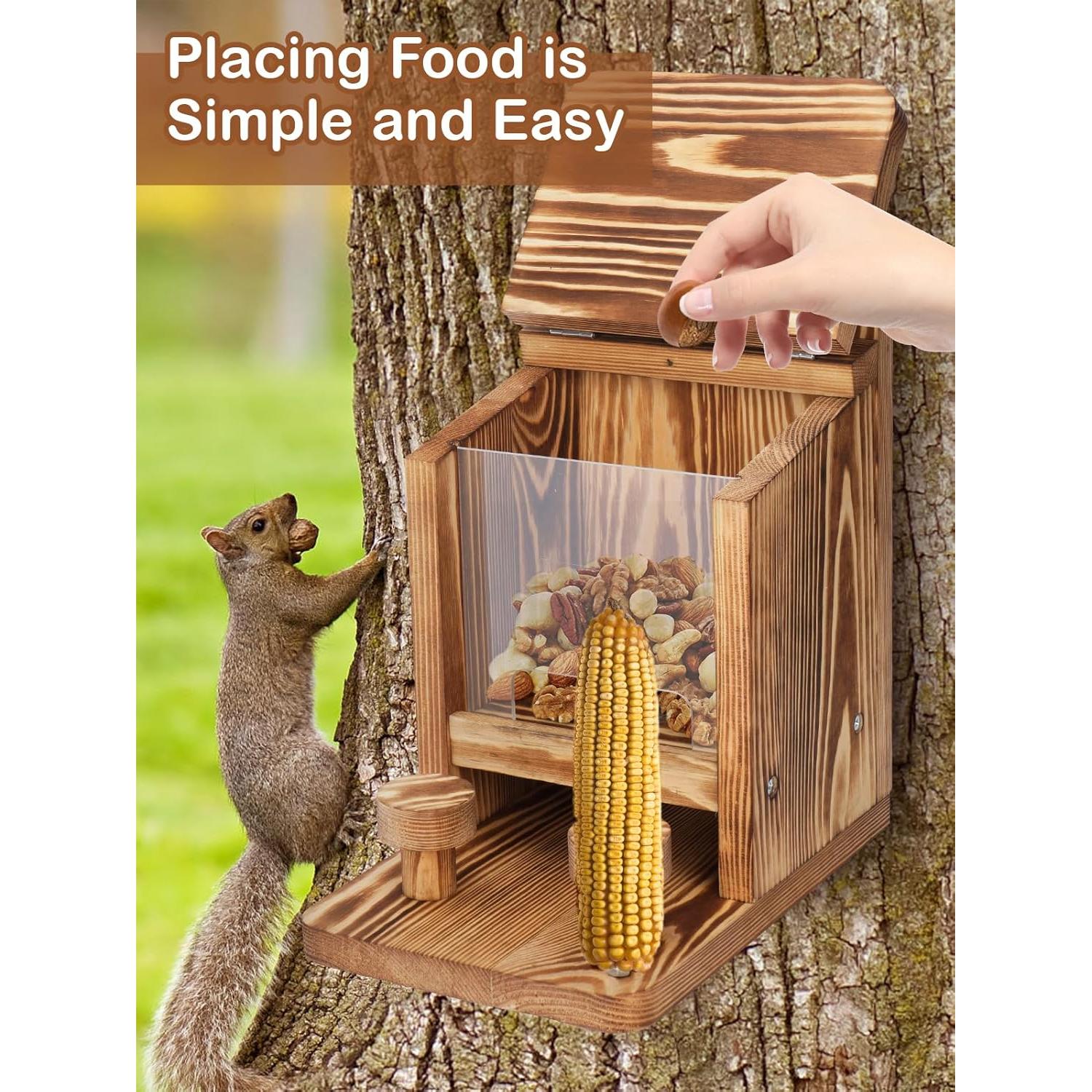 Comedero para Ardillas Turosur de Madera 26.83x18.66cm