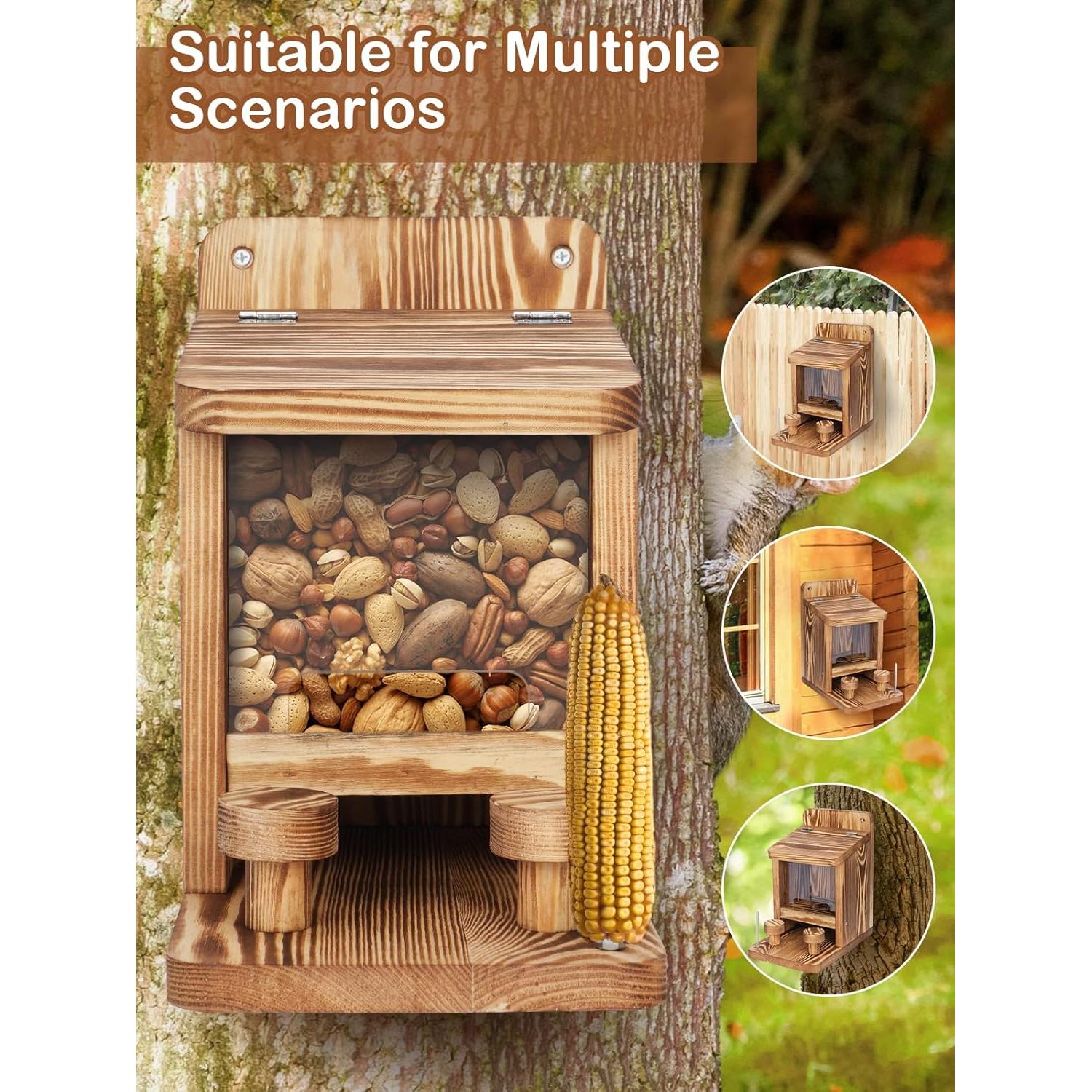 Comedero para Ardillas Turosur de Madera 26.83x18.66cm