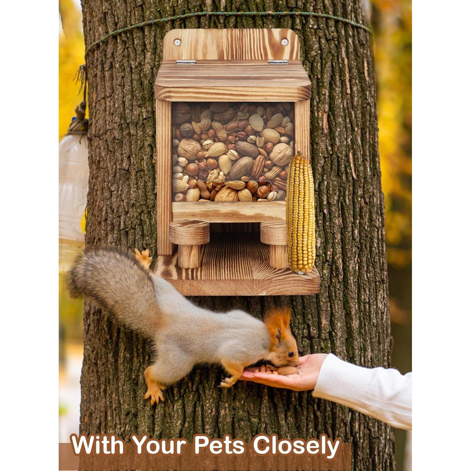 Comedero para Ardillas Turosur de Madera 26.83x18.66cm