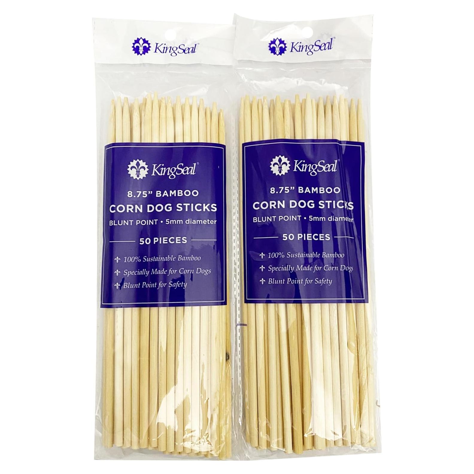Palitos de Madera de Bambú KingSeal para Perros 22 cm - 100 Unidades