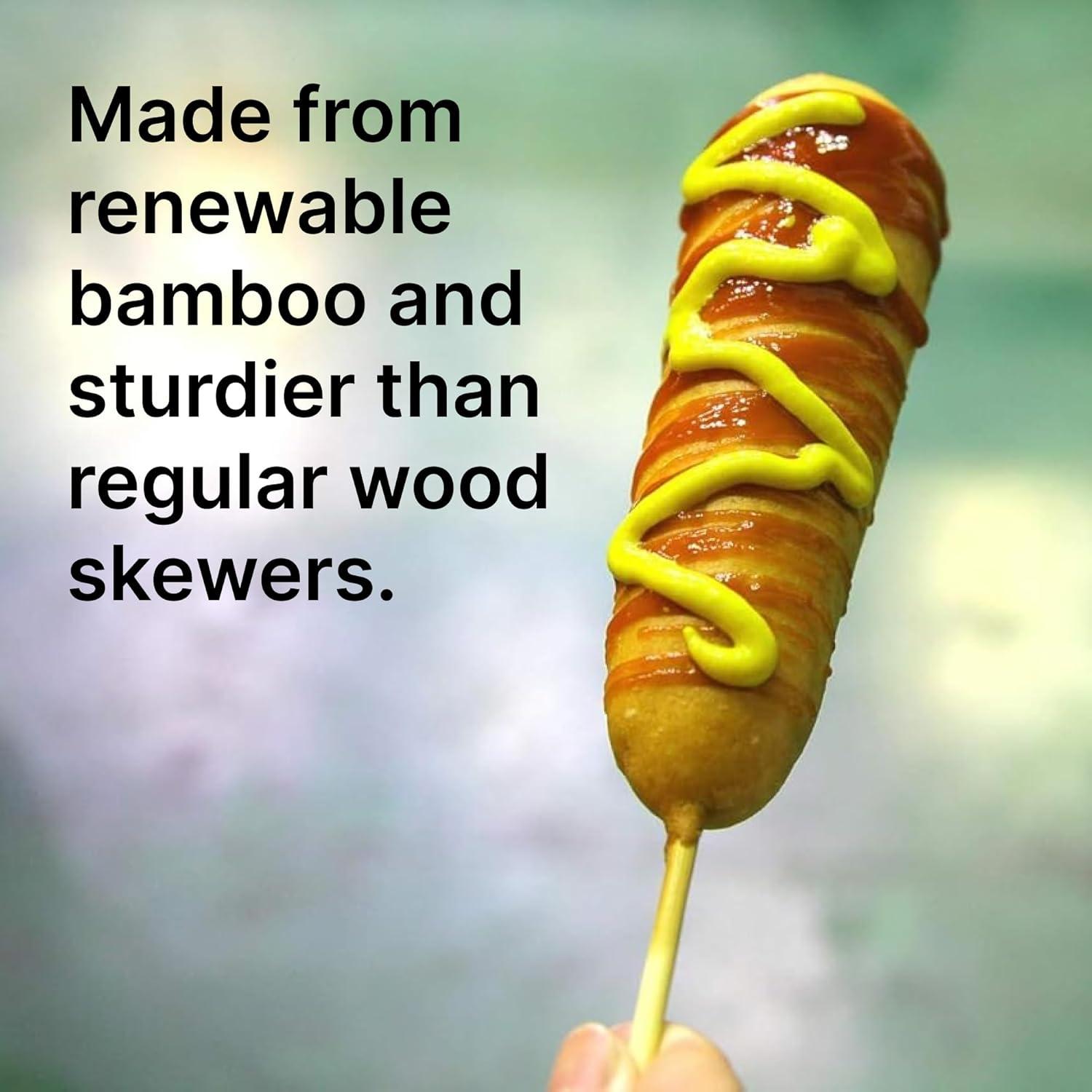 Palitos de Madera de Bambú KingSeal para Perros 22 cm - 100 Unidades