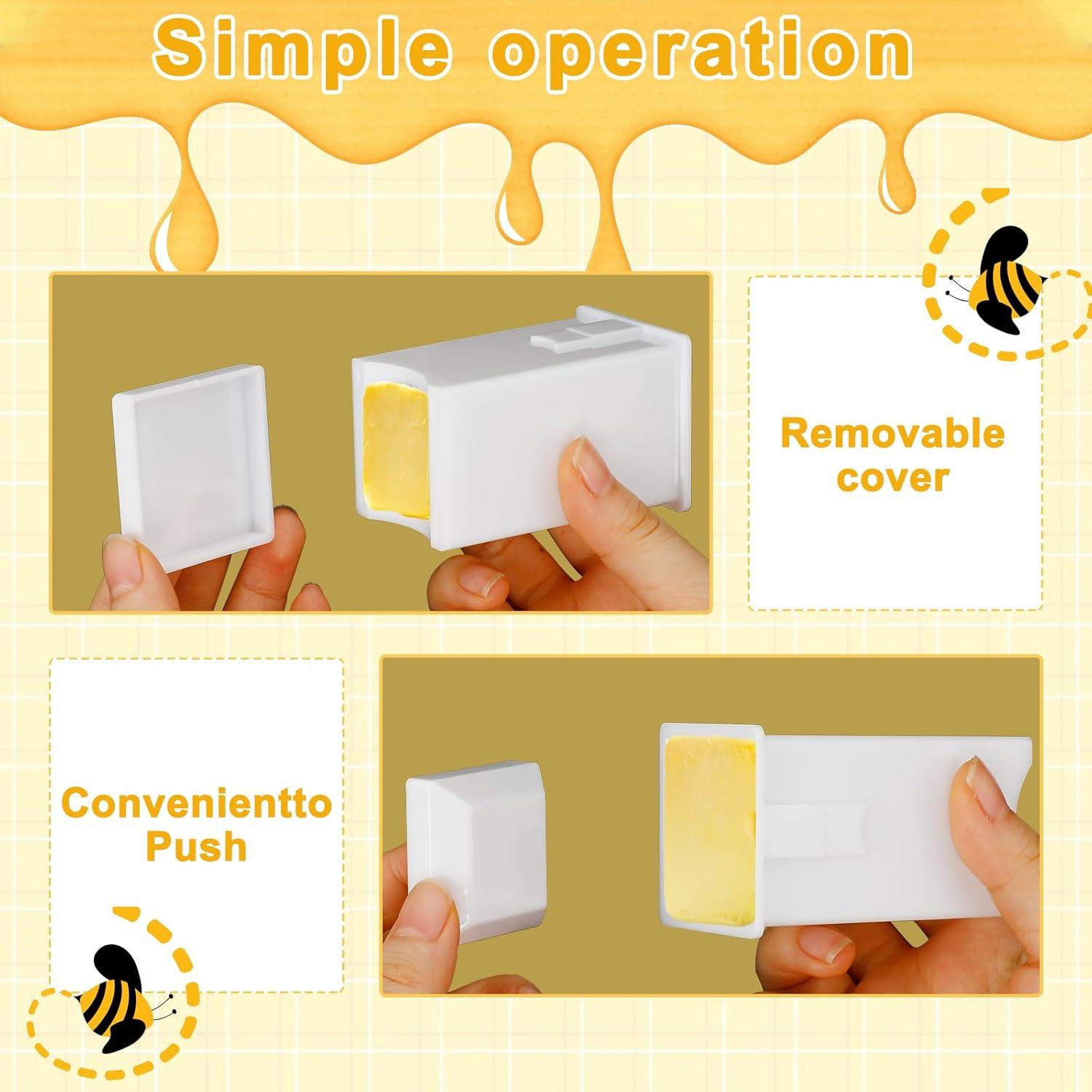 Dispensador de Mantequilla PRAVICS HYH3 Blanco Reutilizable 8.49 cm