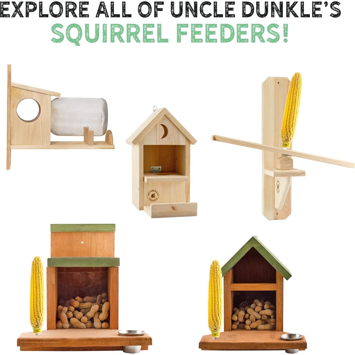 Comedero para Ardillas Tío Dunkels con Tarro de Vidrio 3.79L