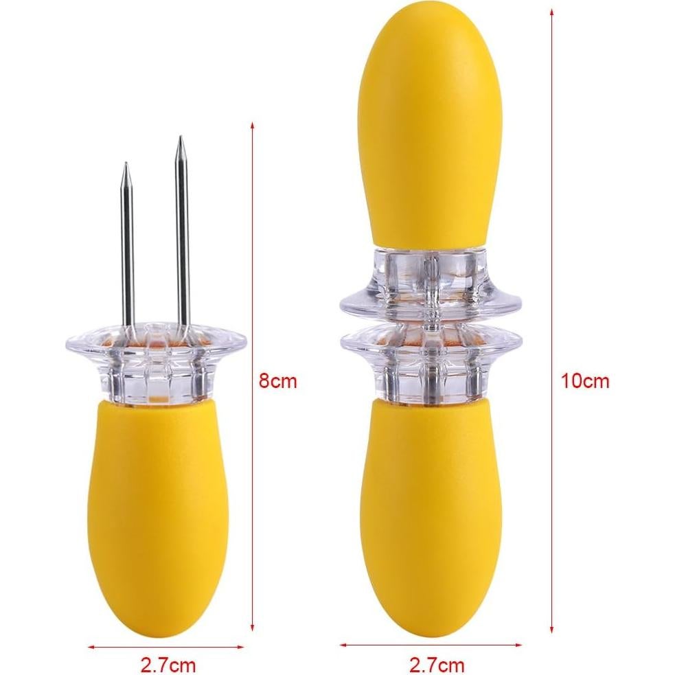 Sujetadores de Mazorcas de Maíz MOUMOUTEN 12 Pcs Acero Inoxidable