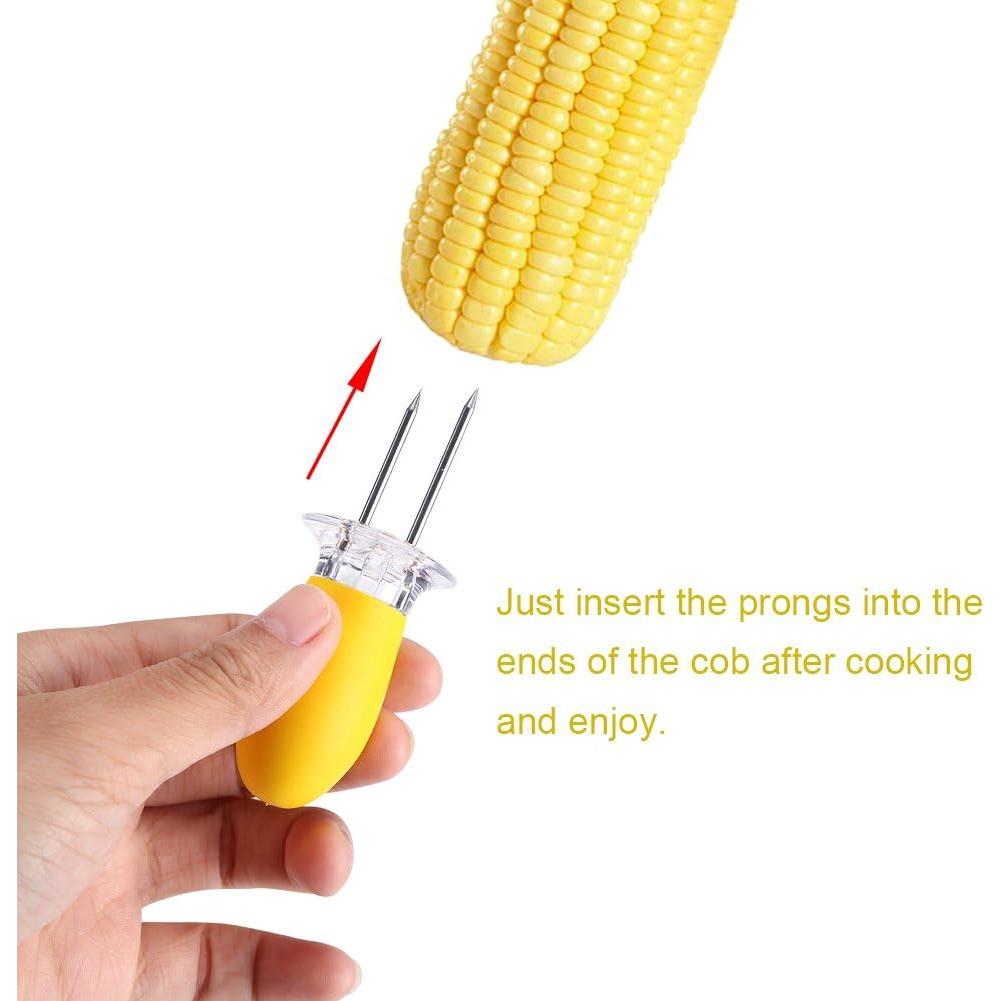 Sujetadores de Mazorcas de Maíz MOUMOUTEN 12 Pcs Acero Inoxidable