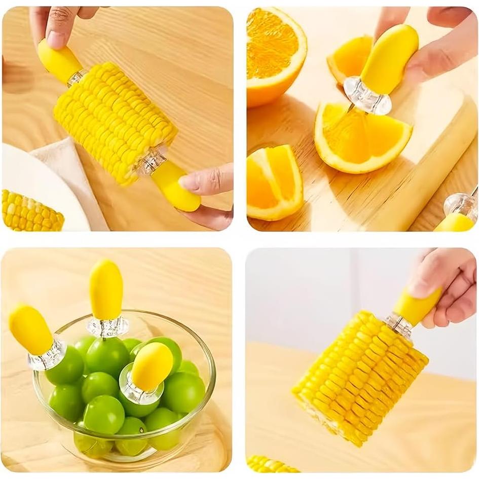 Sujetadores de Mazorcas de Maíz MOUMOUTEN 12 Pcs Acero Inoxidable