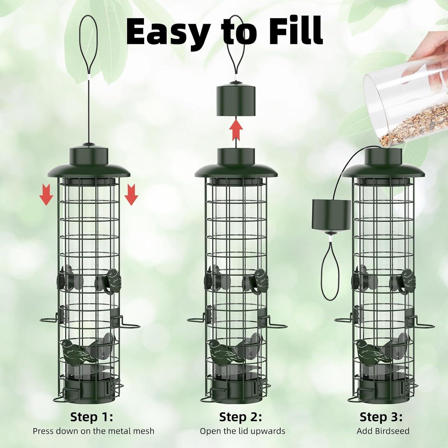 Comedero para Aves Niser a Prueba de Ardillas 1.36 kg Verde