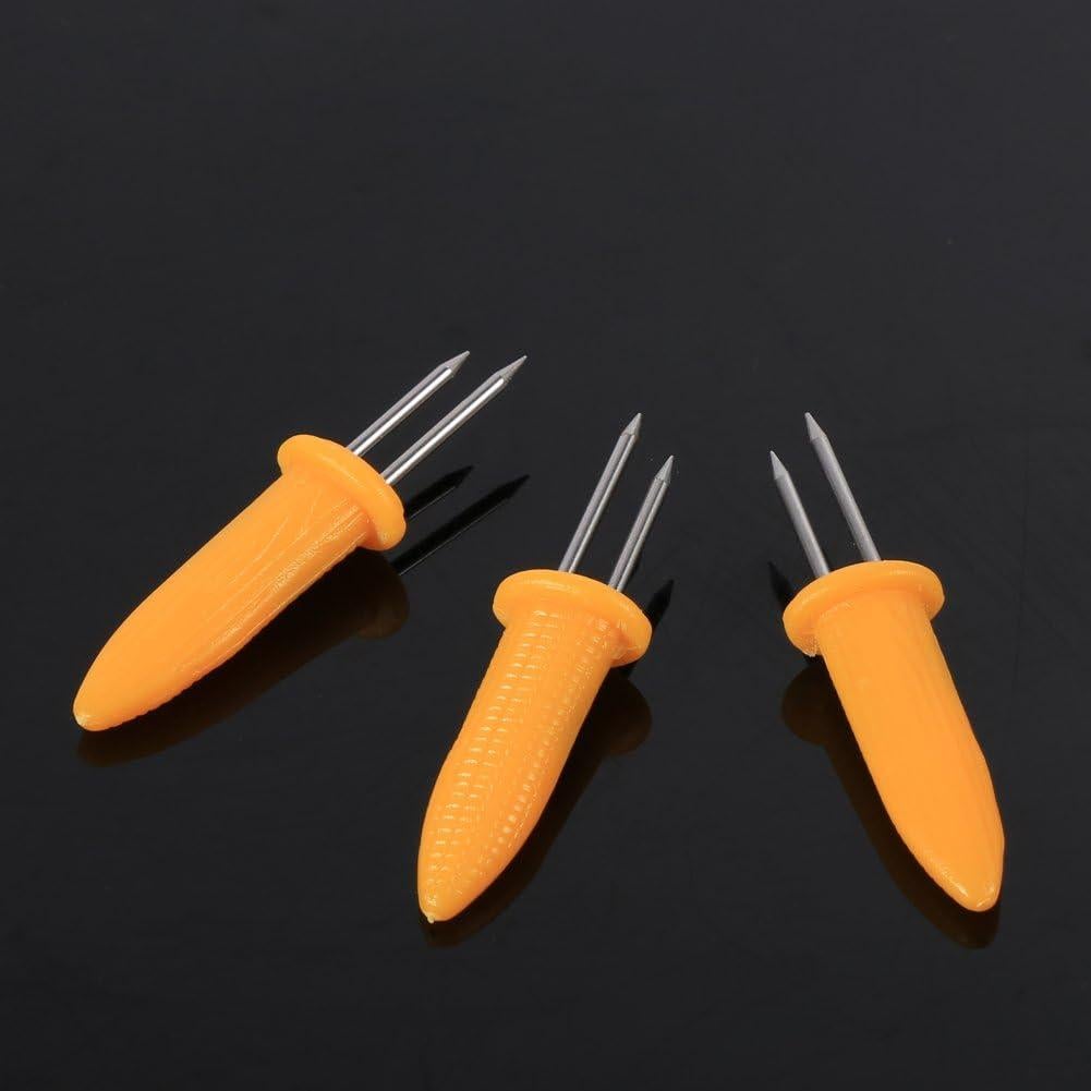 Soportes de maíz Maxmartt de acero inoxidable - 12 piezas