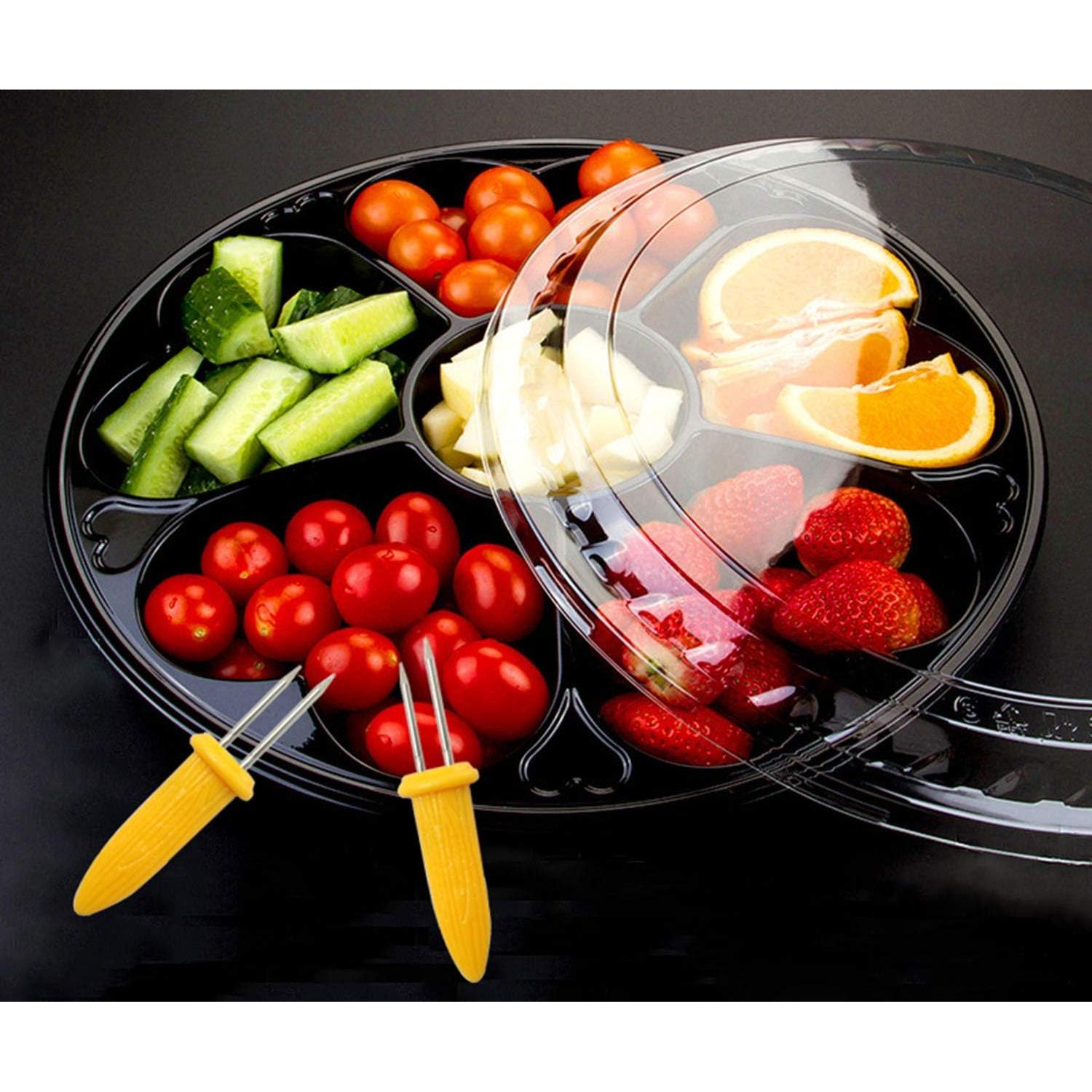 Tenedores de Maíz RLECS 20pcs Acero Inoxidable con Mango Plástico