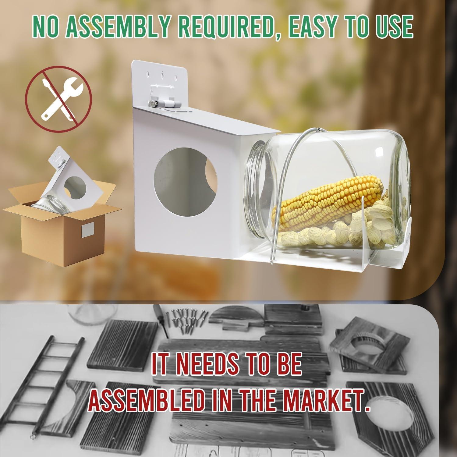 Comedero para Ardillas PFNRTH de Vidrio 1.89L Duradero