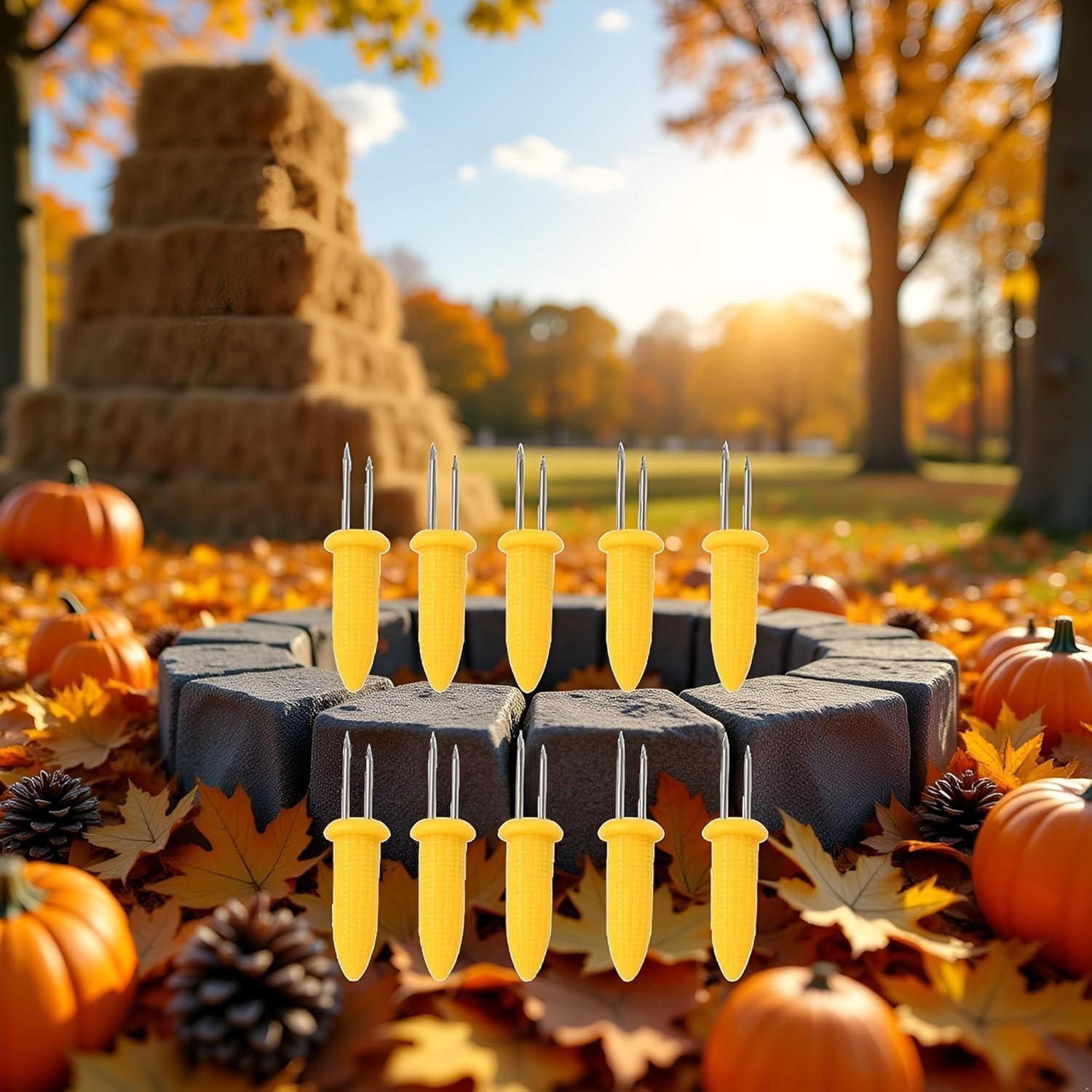 10 Sujetadores de Maíz Acero Inoxidable Yxinjy Doble Punta