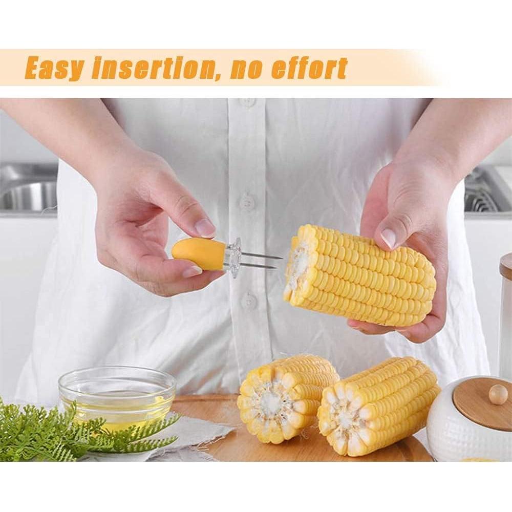 Soportes de maíz Genérico 10 piezas acero inoxidable amarillo