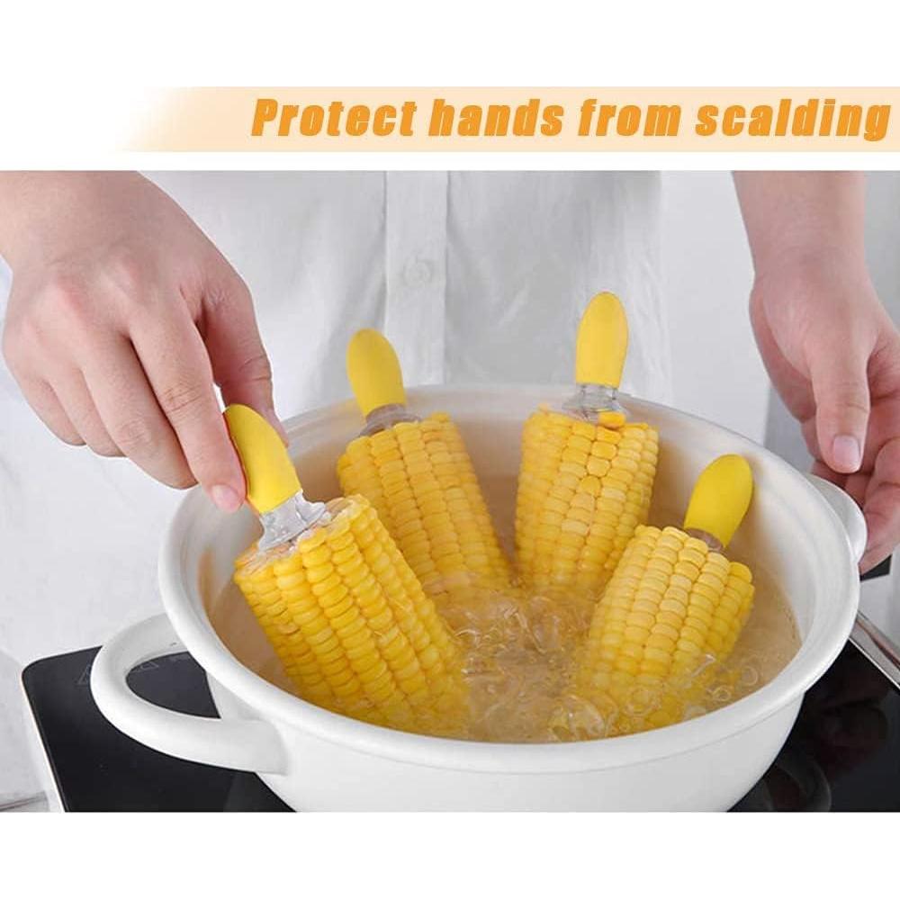 Soportes de maíz Genérico 10 piezas acero inoxidable amarillo