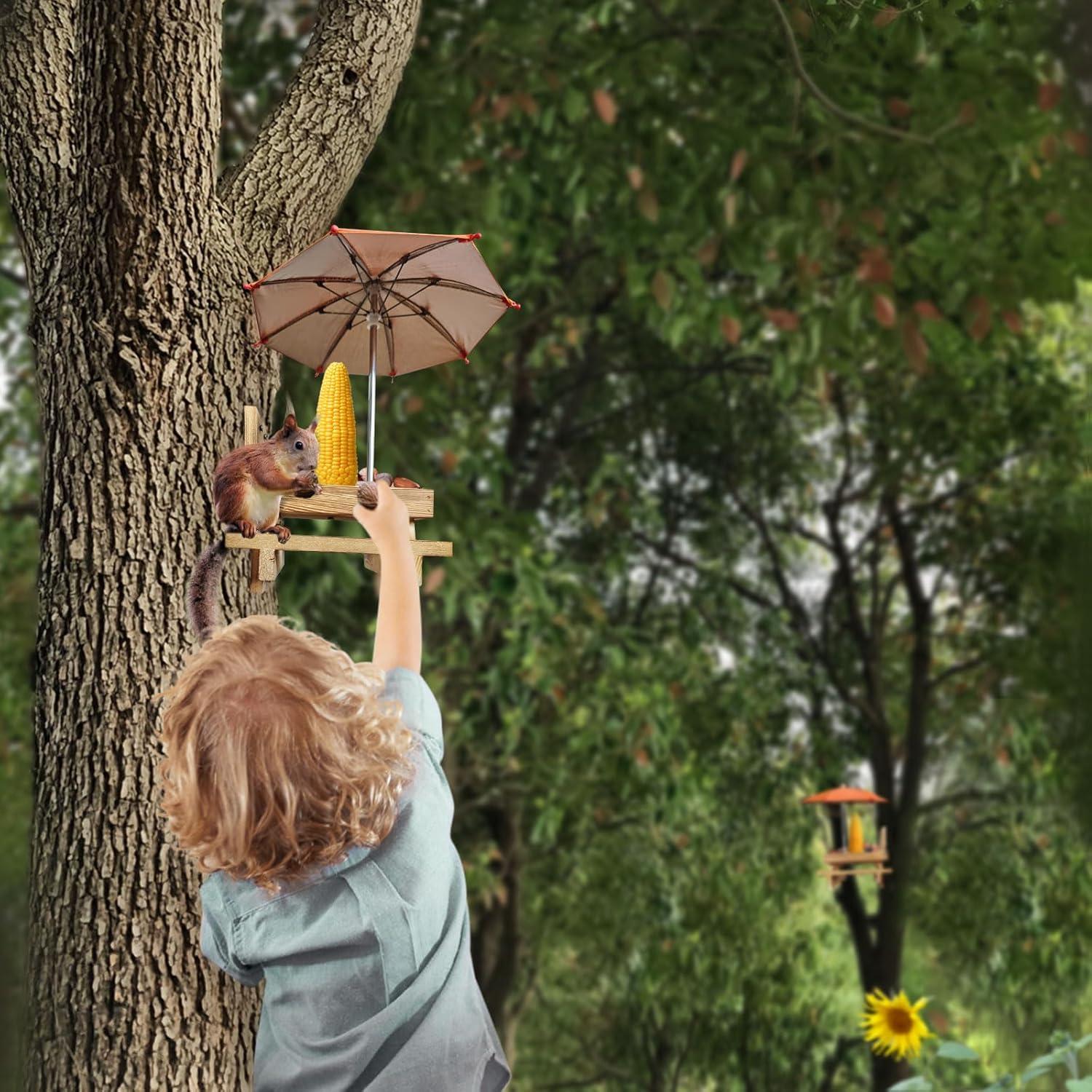 Mesa de Picnic para Ardillas LTTGX con Paraguas Rojo 0.55 kg