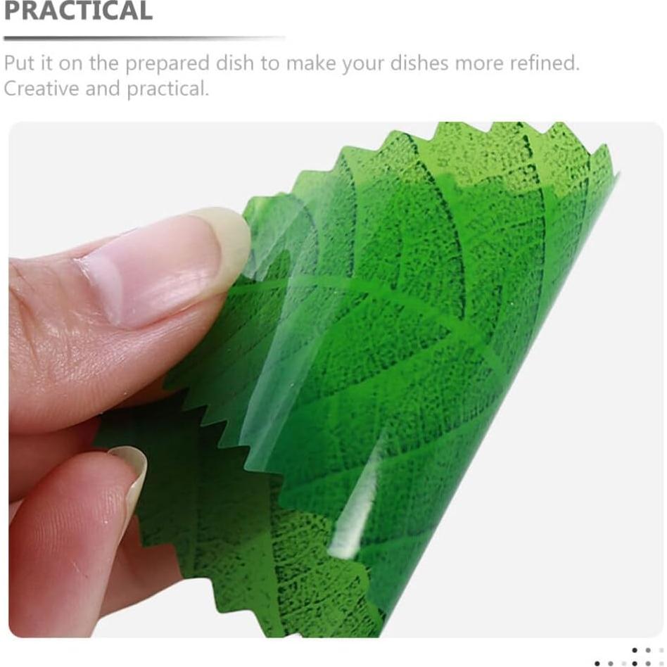 Hojas Decorativas para Sushi Ciieeo 200 Piezas Verde 11.9x6.2cm