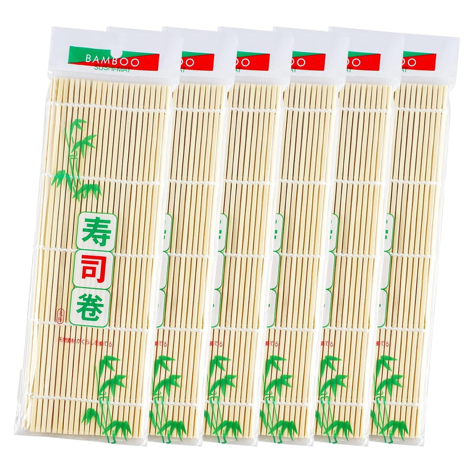 Estera de Enrollado de Sushi JIALEEY de Bambú 24.1 cm - Set 6 PZS