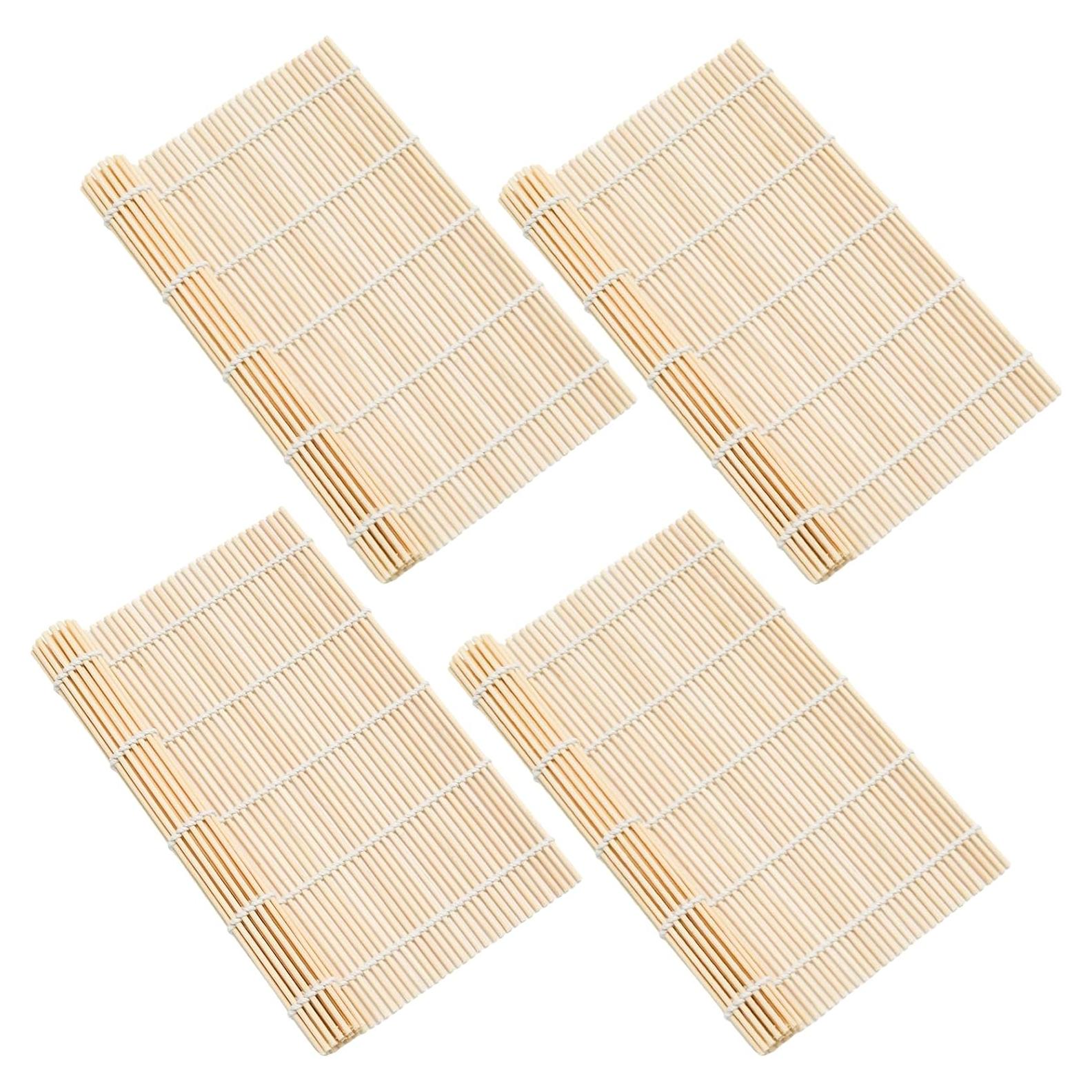 Esteras de Sushi de Bambú Wuyituart 24 cm - 4 Pcs