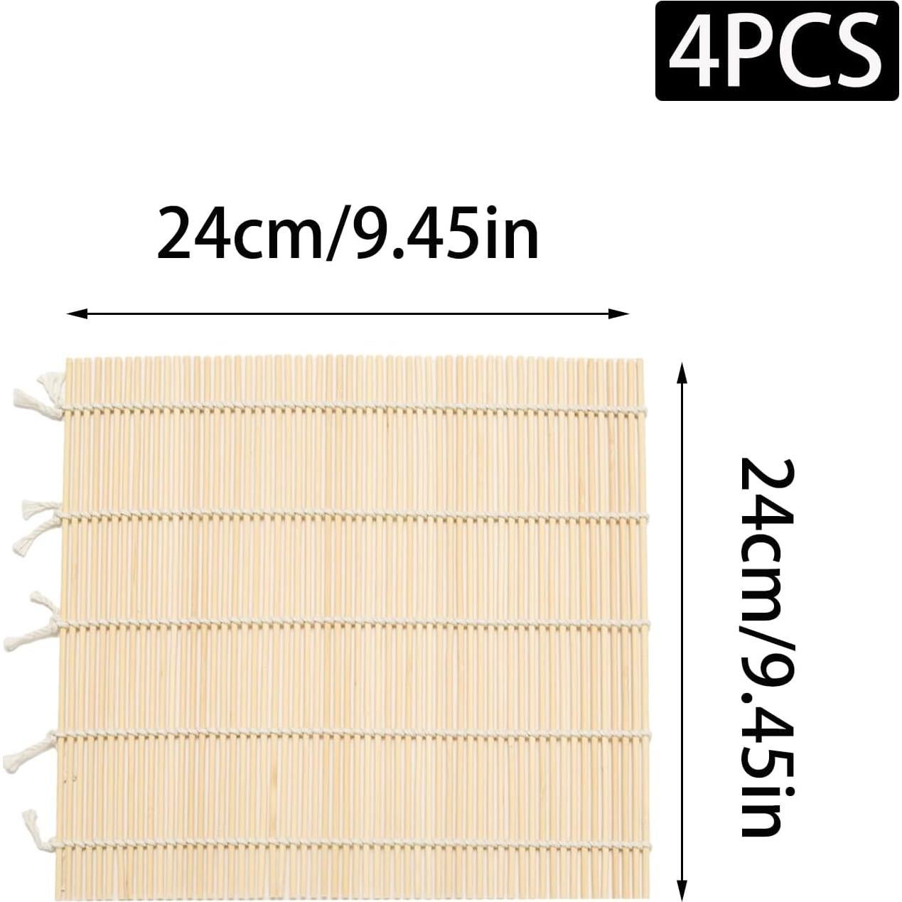 Esteras de Sushi de Bambú Wuyituart 24 cm - 4 Pcs