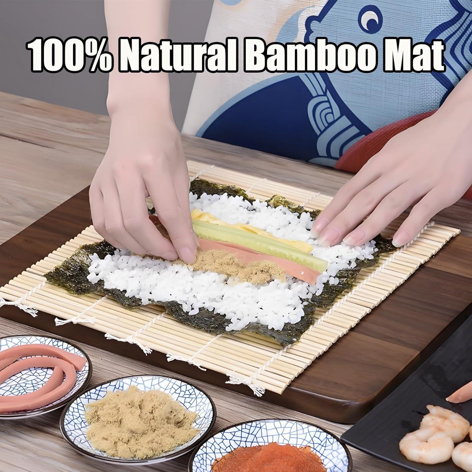 Esteras de Sushi de Bambú Wuyituart 24 cm - 4 Pcs