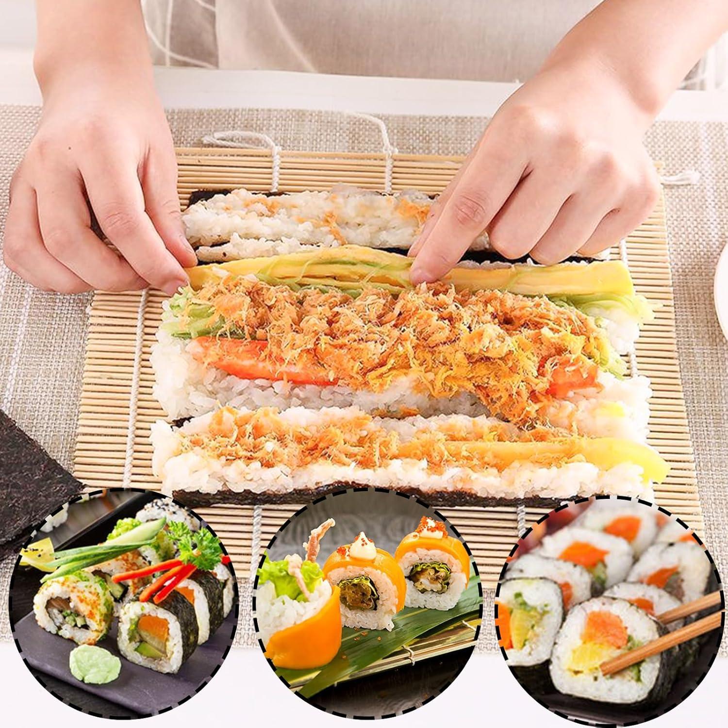 Esteras de Sushi de Bambú Wuyituart 24 cm - 4 Pcs