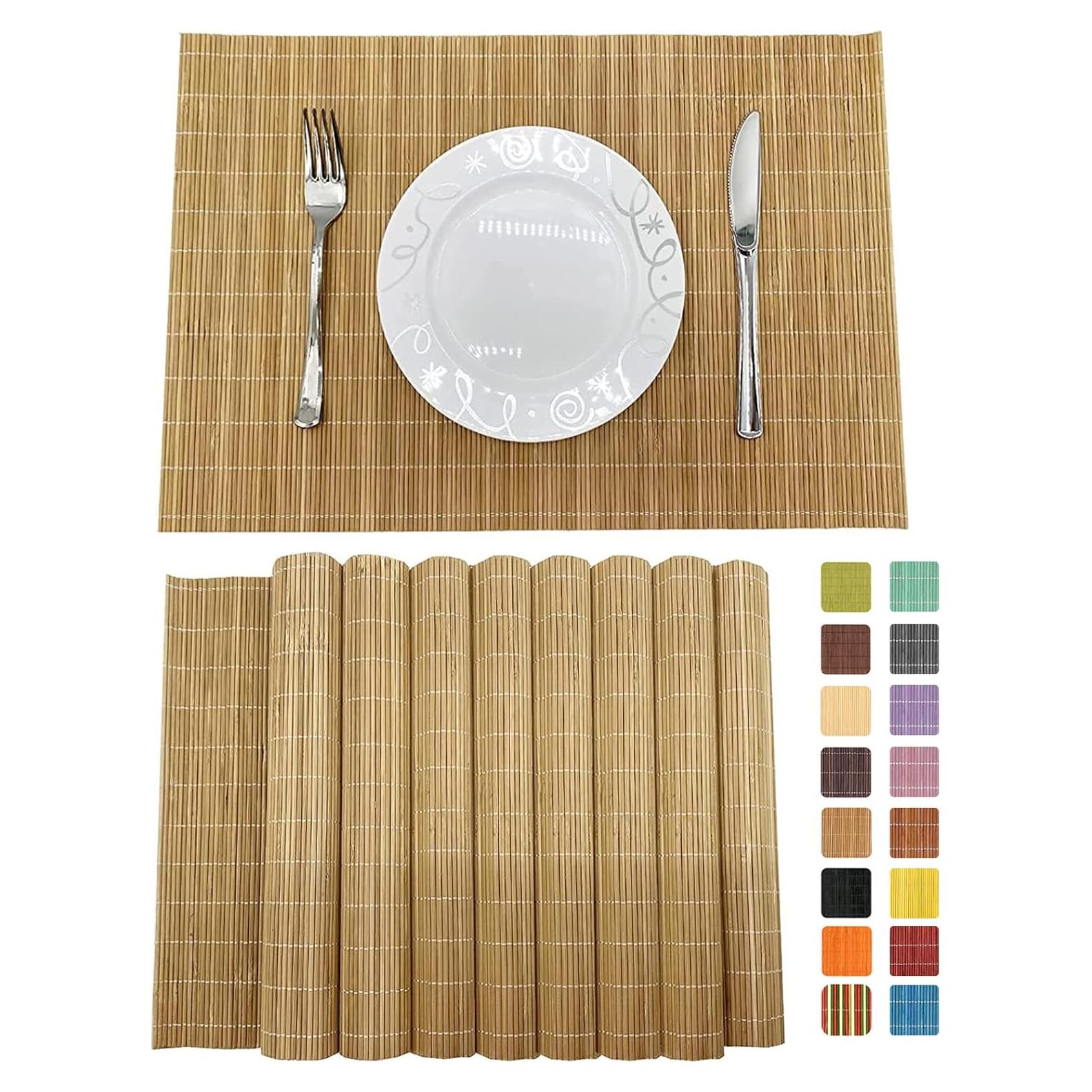 Juego de 8 Manteles de Bambú Antideslizantes ANDSTAR 45x30cm